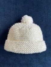 Handmade Knit Wool Hat For Kids - Off White Color