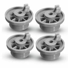 4X Hotpoint LTF8B019UK 165314 Dishwasher Lower Bottom Basket Grey Rack Wheels