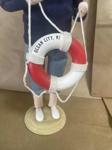 Rare Byers Choice The Carolers Ocean City NJ Man With Lifesaver VHTF - Picture 4 of 19