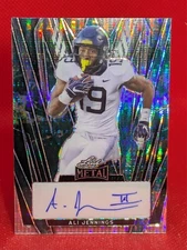 Ali Jennings 2024 Leaf Metal Pulsar AQUA Auto ***1/1*** (Virginia Tech Hokies)