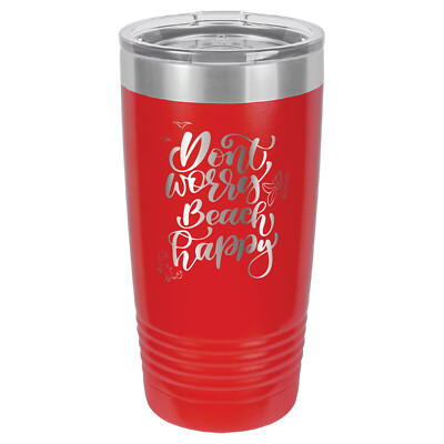 Don't Worry Beach Happy 20 oz. Polar Camel Tumbler