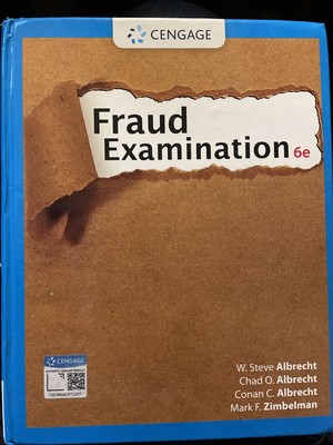 Fraud Examination 6th Edition Hardcover Textbook By Albrecht and Zimbelman  