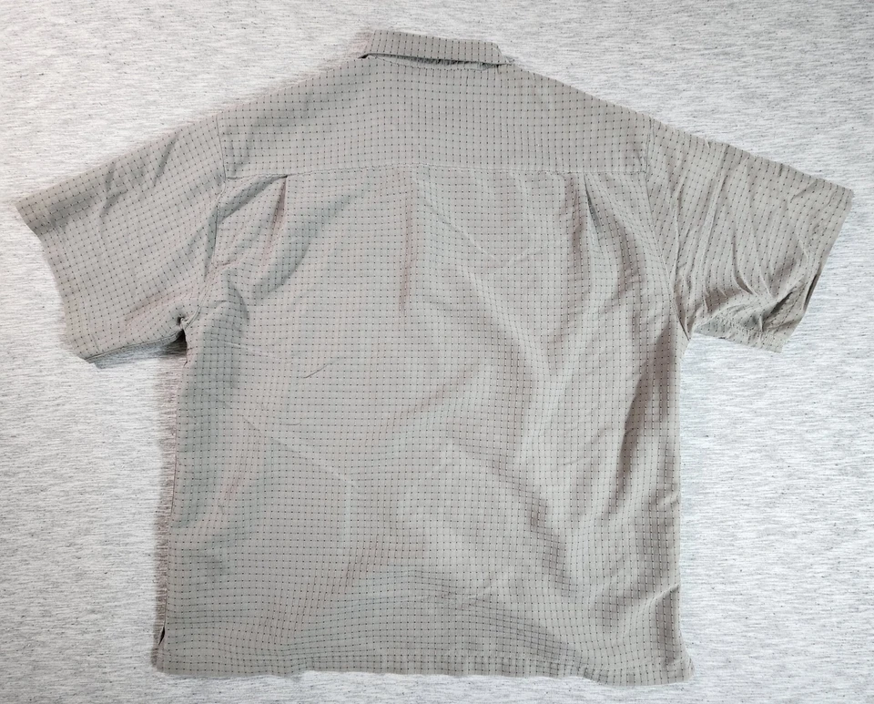 Camisa de vestir Hagger para hombre grande manga corta abotonada sensación suave Foto 3 de 4