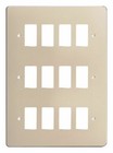 Varilight XDNPG12 PowerGrid Satin Chrome 12 Gang Grid Plate (Triple Twin Plate)