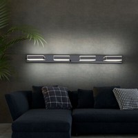 Wandlampe Wandleuchte Wohnzimmerleuchte Flurlampe BüRolampe Led Chrom 4-Flammig