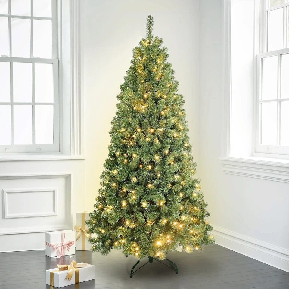 9ft Pre-Lit Artificial Christmas Tree with 1930 Tips 650 Lights Foldable Base - Image 4 of 4