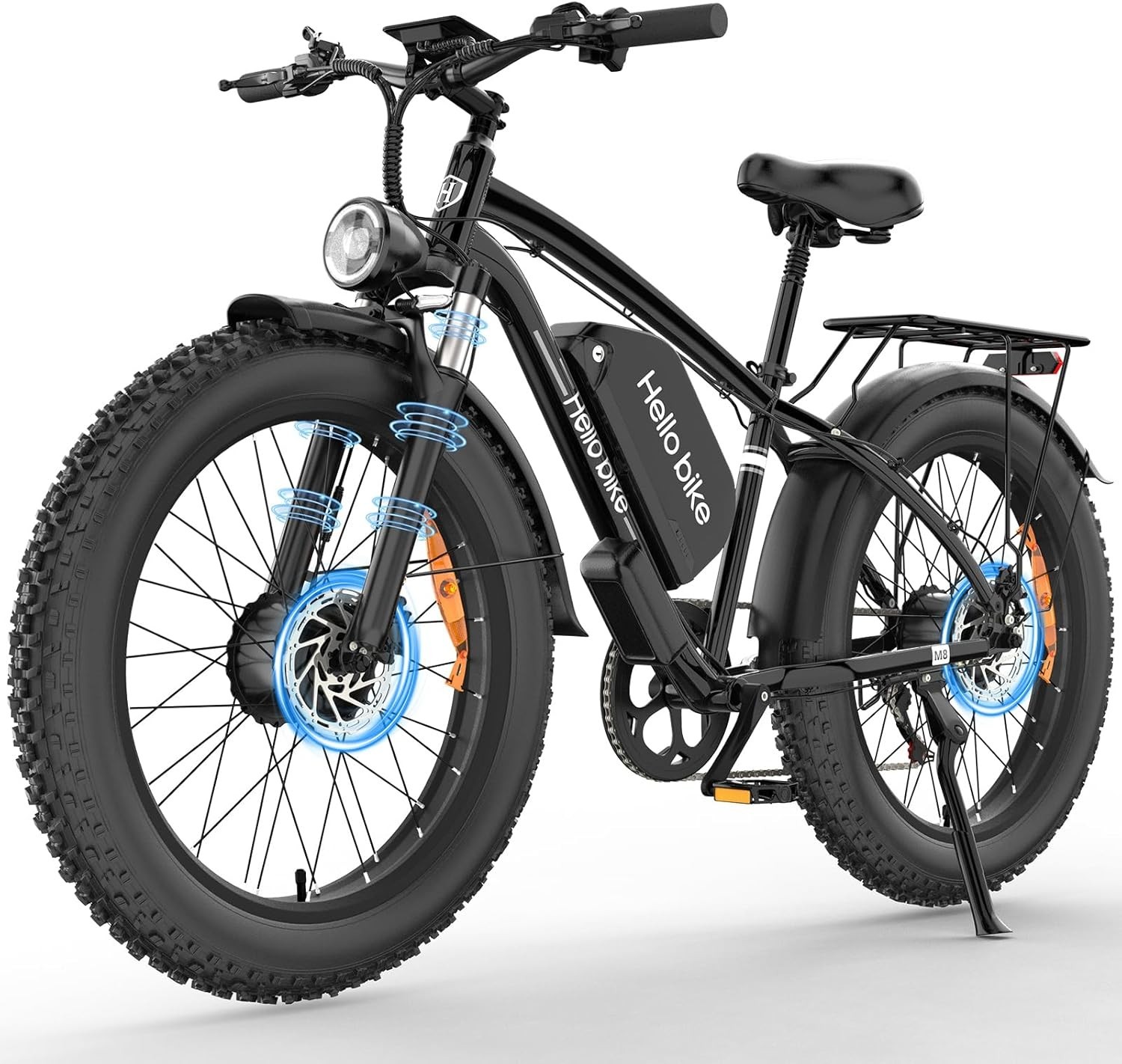 5000W Dual Motor Electric Bike For Adult 45MPH 52V/25Ah Mountain Full Suspension