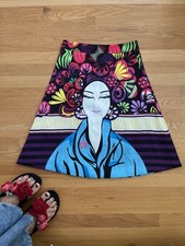 SKIRT Vintage Vibes Goddess Frida A Line Colorful Tripping Psychedelic S XS