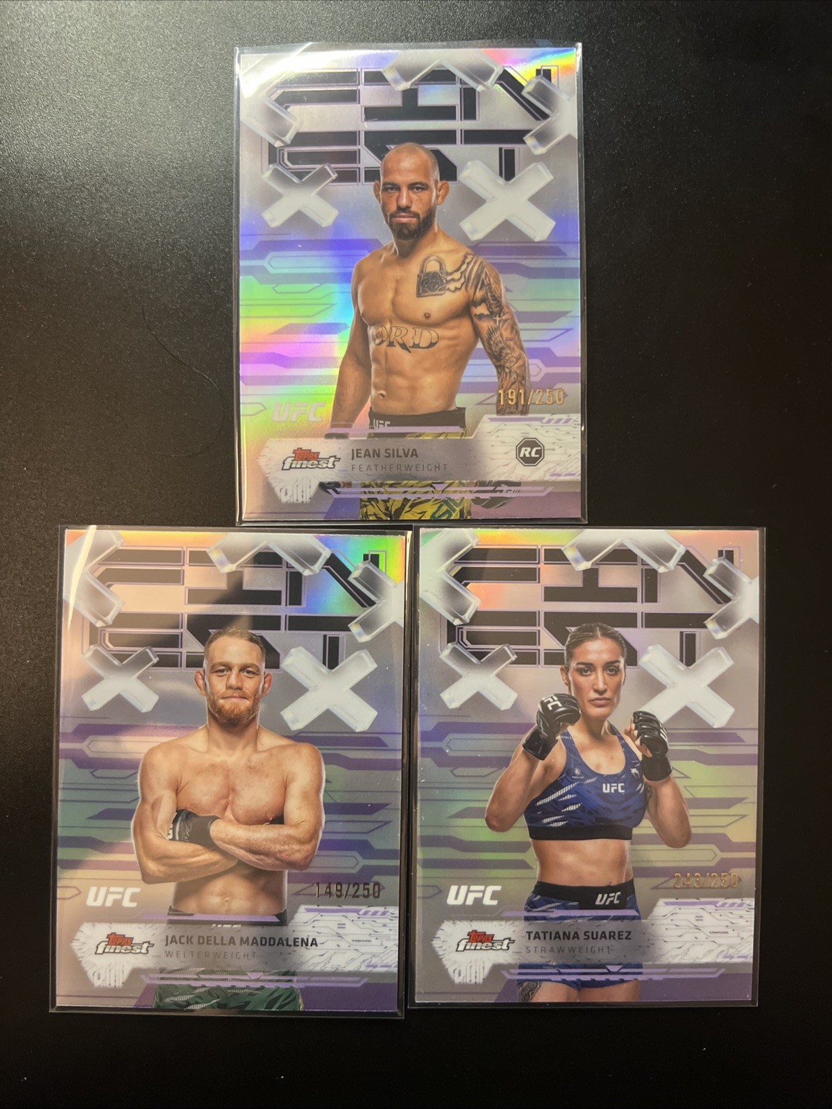 2025 Topps Finest UFC /250 Lot of 3