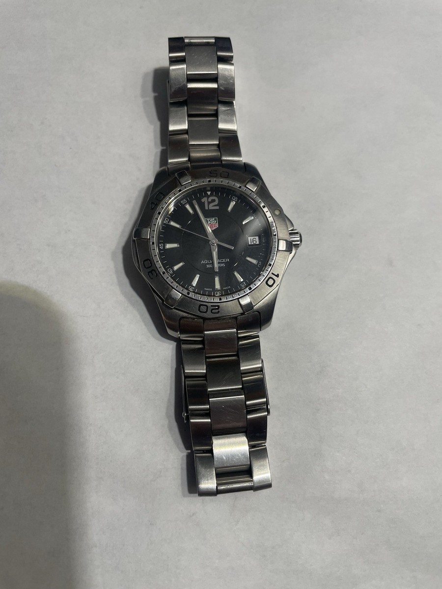 Tag Heuer WAF1110 Aquaracer Date Quartz Men Black Face