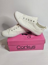 Corkys Womens Babalu Casual Slip On Sneaker Mutiple Sizes White
