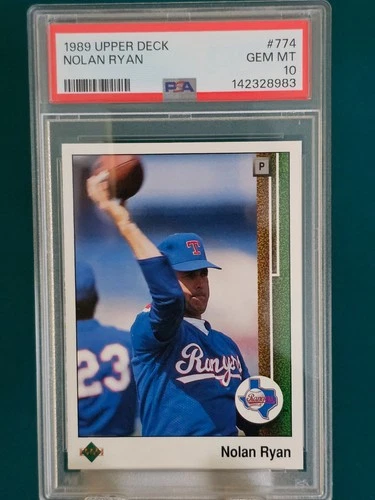 🔥 1989 Upper Deck Nolan Ryan #774 PSA 10 GEM MINT 💎 Throwing Football Rangers