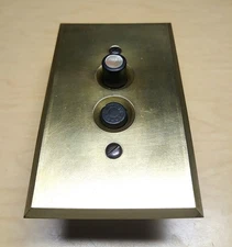 1920's Antique Push Light Switch and Switch Plate Perkins