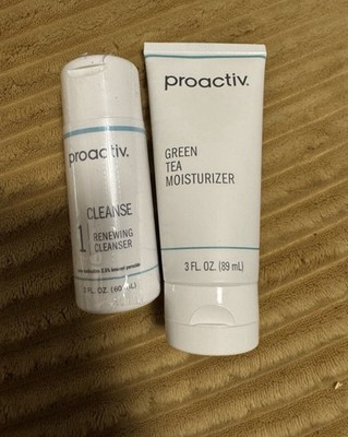 LOT/2 Proactiv Cleanse Renewing Cleanser 2oz/Green Tea Moisturizer 3oz EX2027 #1