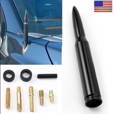 Bullet Style 0.5 Cal Short Black Antenna Mast Power for DODGE RAM 1500 2500 3500