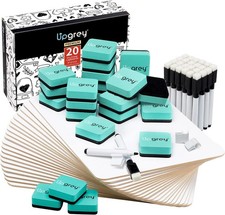 Dry Erase Boards Small Whiteboard 20 Pack 9"X12" Double-Sided Mini Whiteboard...