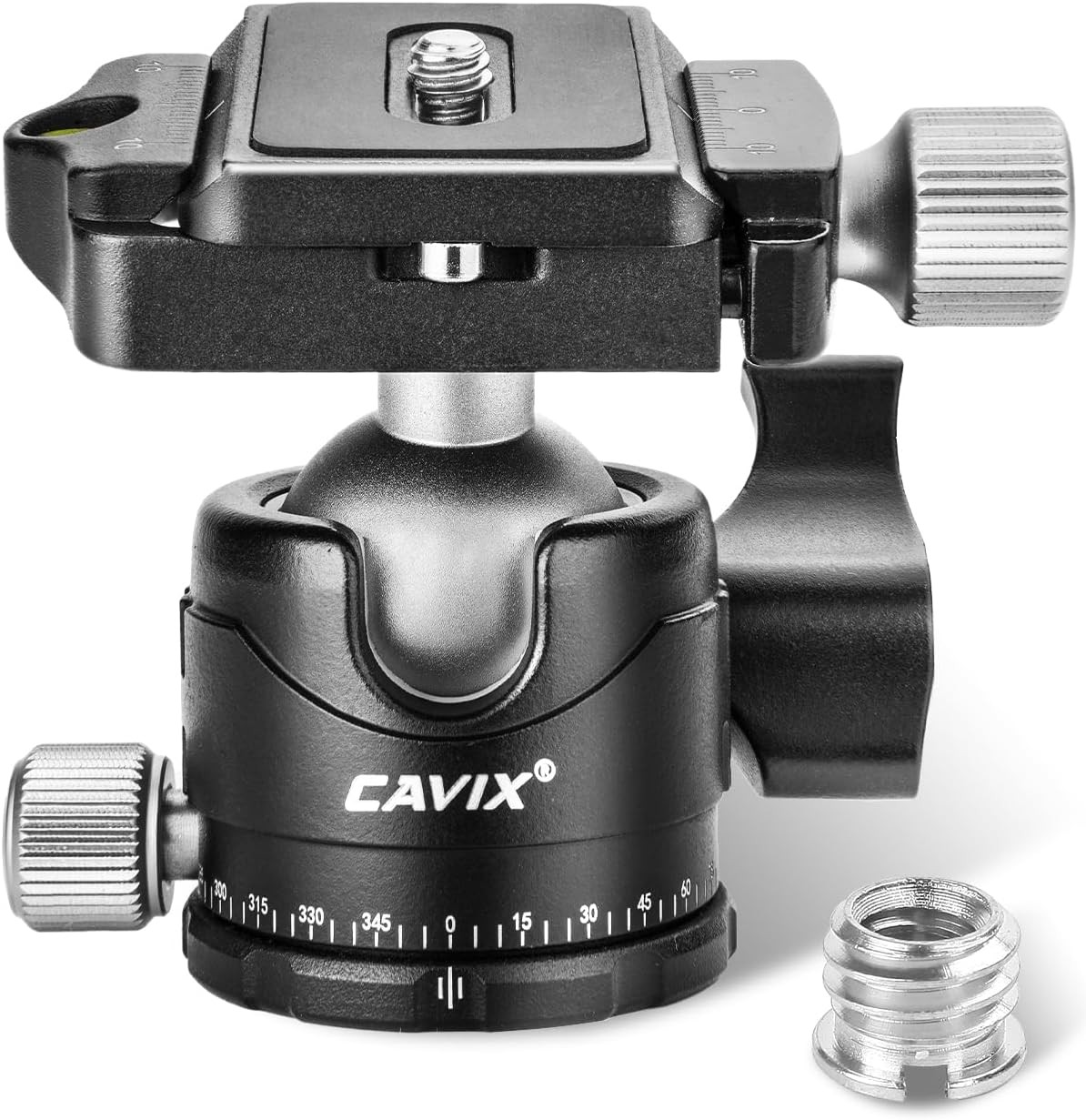 CAVIX Ball Head Mount with 1/4" Screw Arca Type Quick Release Plate 360 HB29A 
