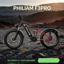 2000W Dual Motor 26"E-Mountainbike 55KM/H Elektrofahrrad PHILIAM F3 PRO 52V …