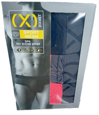 Mens 2xist Underwear Sport Mesh No Show 3 Pac...