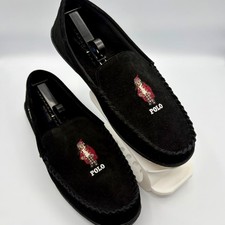 Polo Ralph Lauren Brenan Bear Suede Moccasin Slippers Men's 12