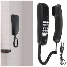 Telephone Desktop Corded Landline Mini Phone For Hotel Office Home Wall Mount US