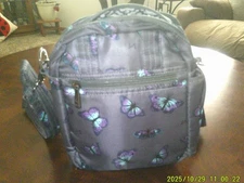 Lug CanCan XL Grey Butterfly Crossbody Handbag