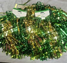 ST. PATRICK  S DAY GARLAND SHIMMERING GREEN/Gold 24 FEET DECOR 4 Units