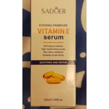 NEW Sadoer Evening Primrose Vitamin E Soothing & Repairing Face Serum