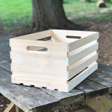 Demis Products 1070248403 Natural Wood Storage Crate 9.56Hx12.5Wx18D in. 3 Pack