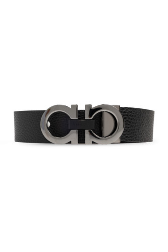 FERRAGAMO Black Double Adjustable Leather Belt New & Authentic