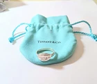 PLEASE RETURN TO TIFFANY & Co 925 Silver Oval Signet Band Ring Vintage Rare 8.5