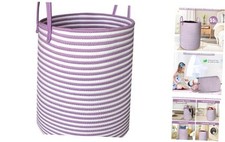 Large Laundry Basket,Laundry Hamper,15''x18'' Cotton Rope Storage Basket with