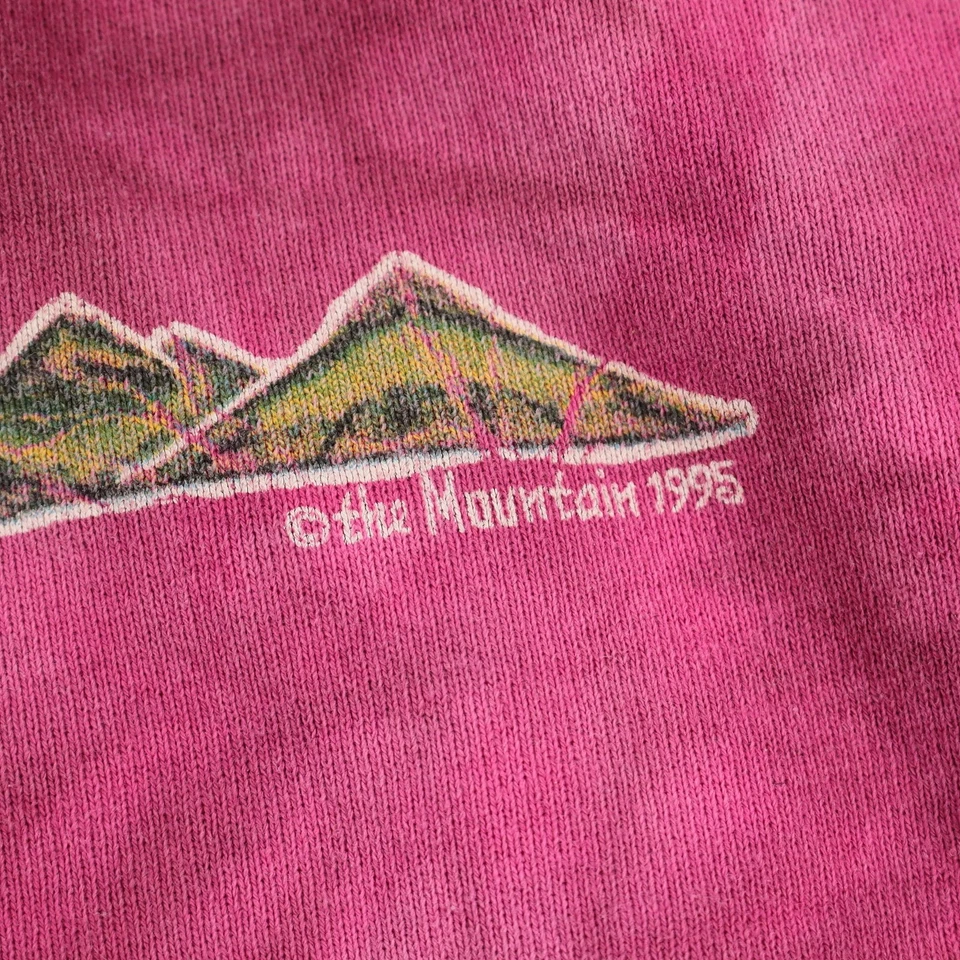 винтажный 90-х сделано в США Old Glory / The Mountain толстовка XL gina серый 1995 индийский - Изображение 3 из 4