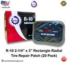 R-10 2-1/4" x 3" Rectangle Radial Tire Repair Patch 20-Pack – Heavy Duty USA