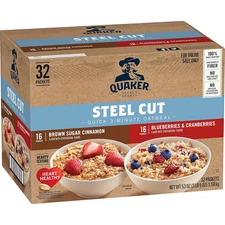 Steel Cut Quick 3-Minute Oatmeal, 2 Flavor Variety Pack, Individual Packets, 32