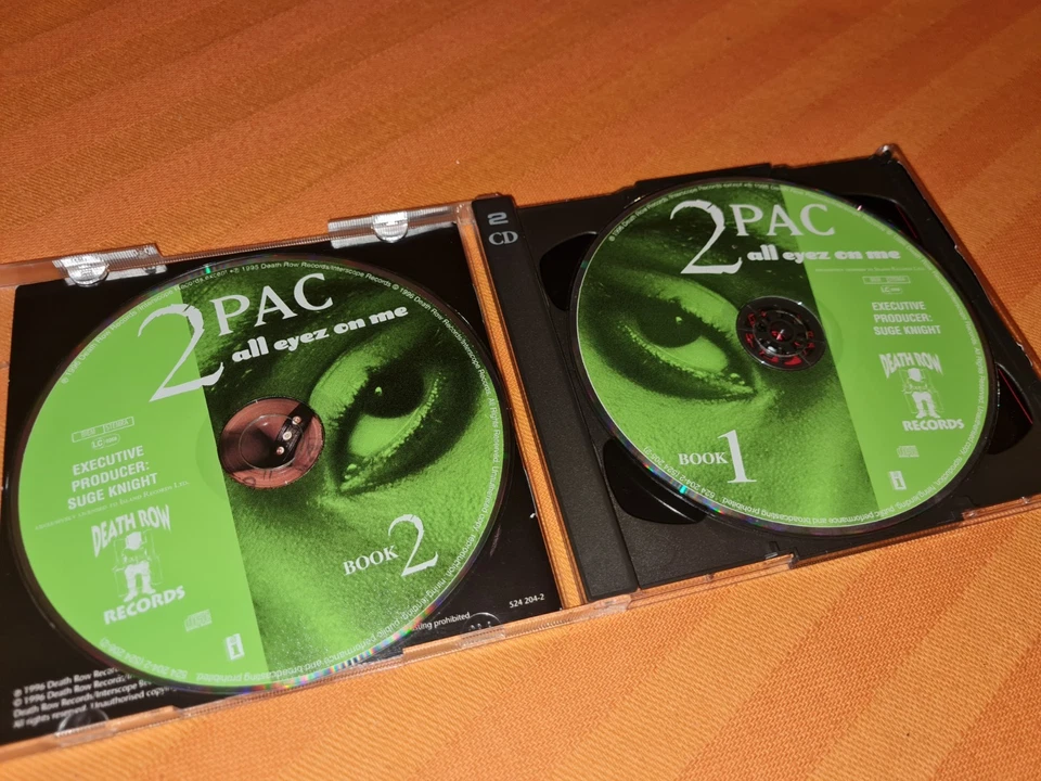 2Pac All Eyez On Me 2CD Death Raw 1996 Green Disc Tupac Shakur Makaveli C-Bo  - Bild 3 von 3