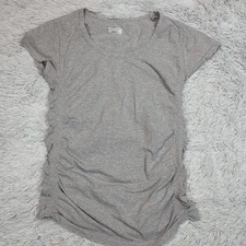 Athleta Shirt Womens L Gray Tee Athletic Stretch Active Wear Yoga Performance