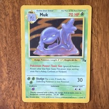 muk pokemon card value 13/62 Pokemon Muk Holo Rare 13/62 Fossil Unlimited, 1999, Wizards, TCG –  CardboardandCoins.com main image 0