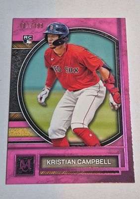 #ad 2025 Topps Museum Collection Kristian Campbell Pink Sapphire 199 #50 Red Sox RC $11.95