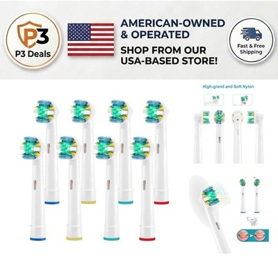 Replacement Heads for Pro Electric Toothbrushes - 8 Count with Reminder Feature
