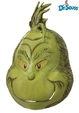 Latex Grinch Full Mask - Christmas - Licensed Costume Accessory - One Size
