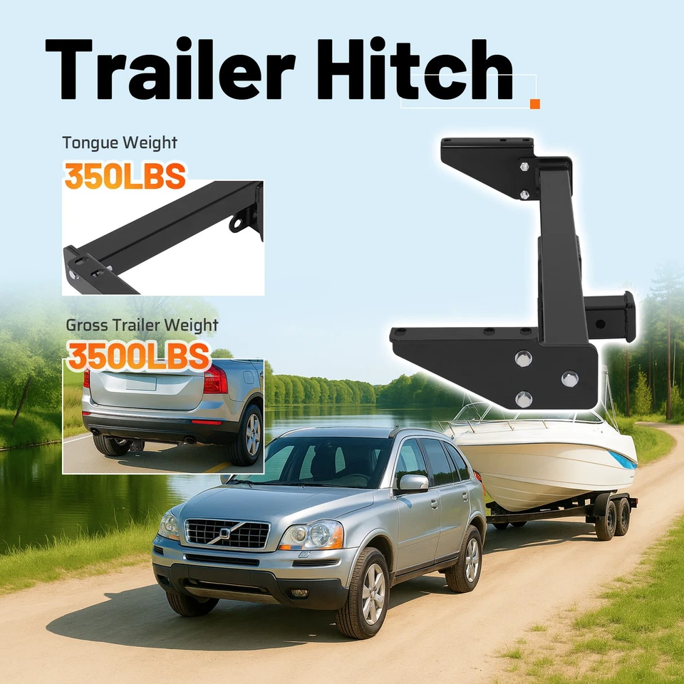 Class 3 Trailer Hitch 2" Receiver Hitch Pin Included For Volvo XC90 2003-2014 Foto 4 de 4