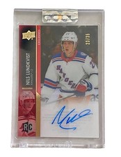Upper Deck 2022-23 Clear Cut Nils Lundkvist Rangers Rookie Auto /35 #CC-LK