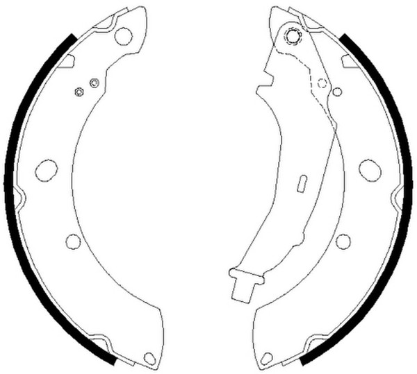Bremsbackensatz Feststellbremse Ø 228 Mm 42 Mm Hella FüR U.A. Audi-image