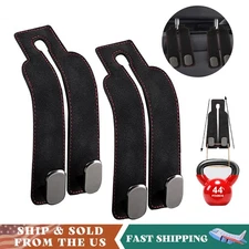 2Pcs Car Seat Back Headrest Double Hooks Leather Hanger Holder Storage Organiser
