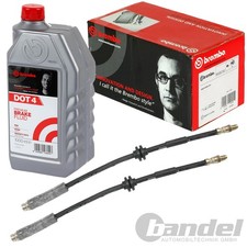 2xBREMBO BREMSSCHLAUCH HINTEN+1L BREMBO DOT 4 passend für FORD C-MAX FOCUS 2 DM2