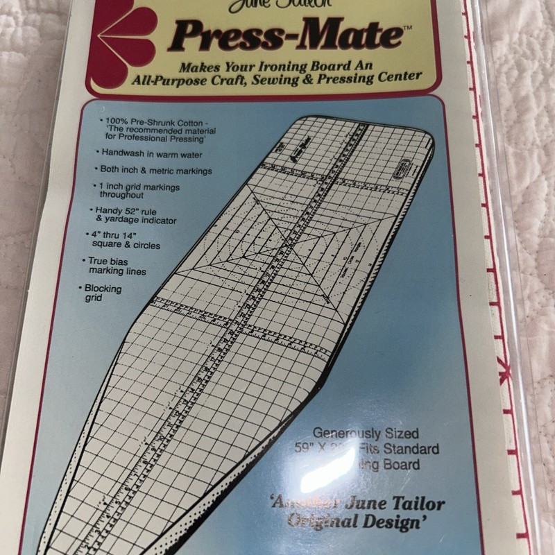 Vintage June Tailor Press-Mate 59”X20” Fits 54” inch Ironing Board Cover Cloth