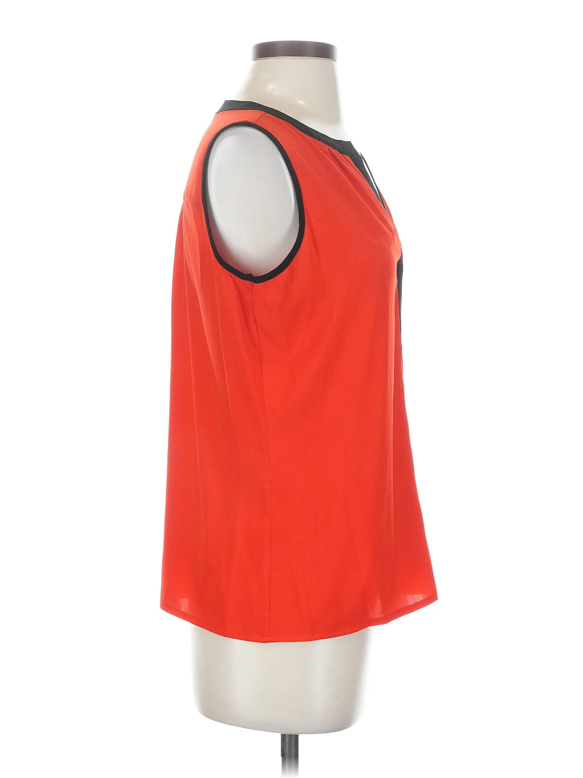Calvin Klein Women Orange Sleeveless Blouse S thumbnail 3