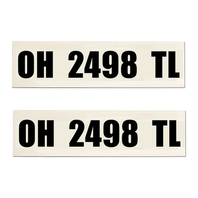 Boat Registration Numbers Vinyl Decal Set   3'' Tall USCG & State Compliant 868