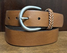 Banana Republic Brown Faux Leather Upper Leather Lining Belt SzM 1.5 Wide EC